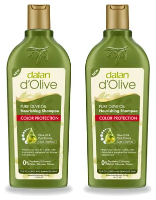 Produktbild von 2 x Dalan d'Olive Shampoo Farbschutz für geschädigtes Haar 400 ml - Vorteilspackung - 2 Stücke