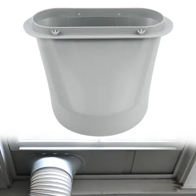 Immagine prodotto di Adattatore tubo di scarico condizionatore finestra - Piatto - 150 mm - ABS - Design piatto