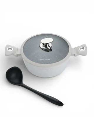 Produktbild von Masterpan 15-teiliges Topfset | Beige Töpfe | mit Deckel | Kochtopf | Deckel | Pfanne | Topf- und Pfannenset | Induktion | Induktionstöpfe | 7004