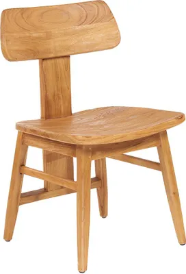 Image de Chaise de salle à manger bois de teck marron 51x49x83cm