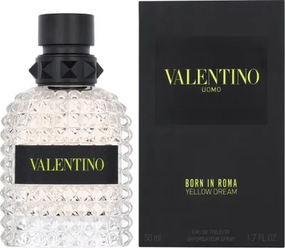 Produktbild von VALENTINO Born In Roma Yellow Dream, Männer, 50 ml, Nicht nachfüllbare Flasche, Spray, ALCOHOL , PARFUM / FRAGRANCE , AQUA / WATER / EAU , LIMONENE , LINALOOL , DIETHYLAMINO..., 1 Stück(e)