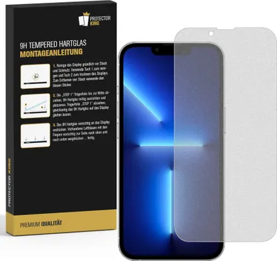 Produktbild von 1x 9H Panzerglas für iPhone 13 Mini ANTI-REFLEX MATT Entspiegelt Panzerfolie Displayschutz Schutzglas Schutzfolie