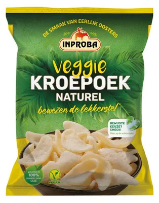 Produktbild von Inproba Vegetarische Kroepoek Naturale 80g – Knuspriger, glutenfreier Snack