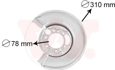 Produktbild von VAN WEZEL Spritzblech Bremsscheibe passend für MERCEDES-BENZ G-Klasse SUV (W463) Hinten Links 3075373 Ankerblech