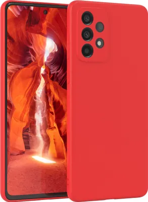 Produktbild von EAZY CASE - TPU Hülle für Samsung Galaxy A73 5G, TPU Case stoßfeste Handyhülle, weiches Cover mit Kameraschutz, Silikonhülle in Rot