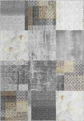 Image de Tapis de salon et de chambre à coucher en coton avec motif à damier CARRAL