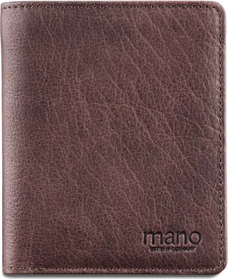 Produktbild von mano Leder Geldbörse Don Pietro Coin Wallet with Flap Dark Brown dunkelbraun