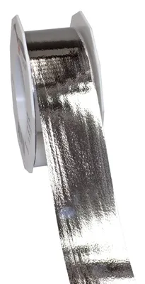 Produktbild von PRÄSENT 188 40 25 - 631 Ringelband - 40 mm x 25 m, metallic-silber