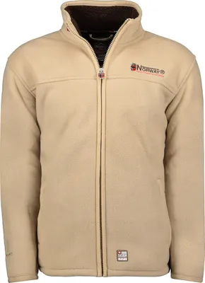 Produktbild von Geographical Norway Herren warme flauschige Fleece Outdoor Jacke Sweater Ski Sport Freizeit G-Ubolt, Farbe: Camel, Größe: L