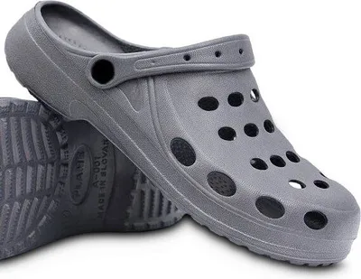 Produktbild von Damen Herren Kinder Clogs Schaum Schuhe Badeschuhe Gartenschuhe Agenda Grau Gr.43