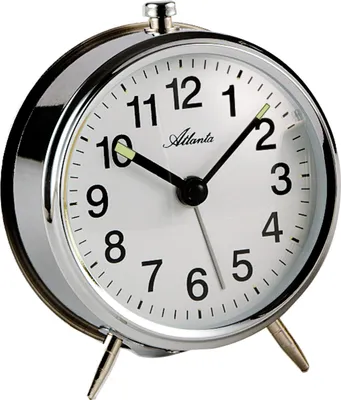Produktbild von Atlanta 1051/19 Mechanischer Wecker Metall silbern mechanisch rund
