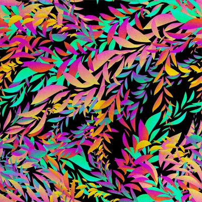 Produktbild von Royal Samt Stoff Polyester Zum Nähen - Motiv bunte Blätter