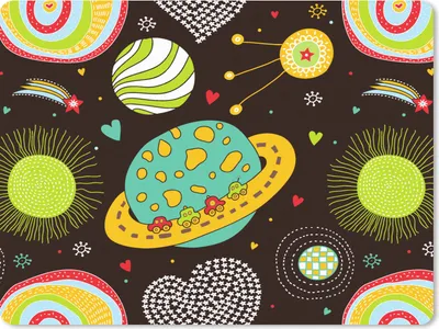 Produktbild von MuchoWow® Mauspad Mousepad Muster - Weltraum - Planeten - Jungen - Kinder - Kinder 23x19 cm - Mousepads - Maus Mat - Pad - Mausunterlage - Schreibtischunterlage - Mauspad