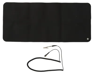 Image de Tapis de mise à la terre, grand, noir, pad de mise à la terre multifonctionnel pour le bureau, 30 x 68 cm
