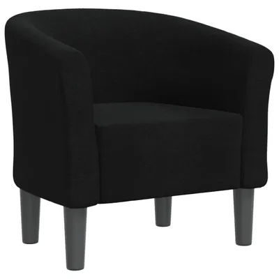 Image de vidaXL Fauteuil club noir tissu