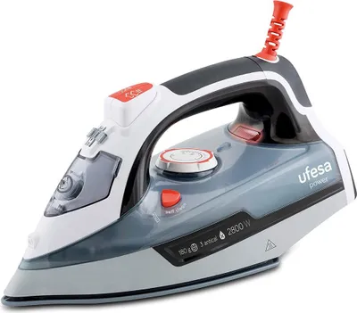 Obrázek produktu pro Ufesa PV3285, Suché i parní žehlení, Keramická žehlicí plocha, 1,9 m, 180 g/min, Černá, Šedá, Bílá, 30 g/min
