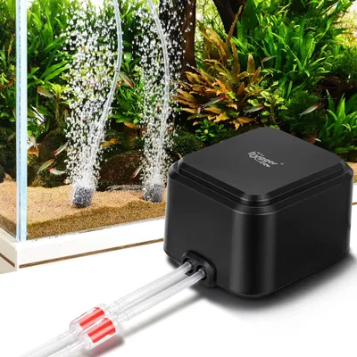Aquarium-Luftpumpe, 3,5 W, 2 Ausgänge, leise, einstellbar