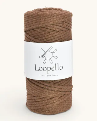 Immagine prodotto di Spago di cotone Loopello, diametro 3 mm, bobina da 100 metri – Marrone