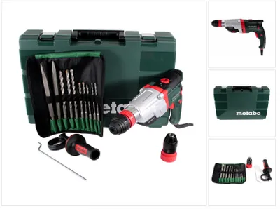Obrázek produktu pro Metabo UHEV 2860-2 QUICK SET, SDS Plus, Hliník, Černá, Zelená, Červená, 2,8 cm, 900 ot/min, 2100 ot/min, 3,4 J
