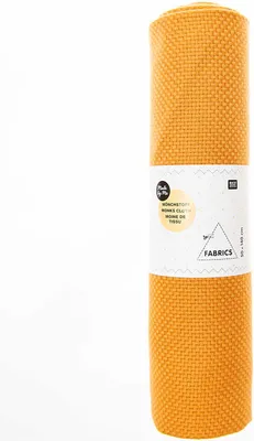 Zdjęcie produktu dla Made By Me | Tkanina Monk przycięta do rozmiaru | 4,6 ściegu/cm 50x140cm musztarda