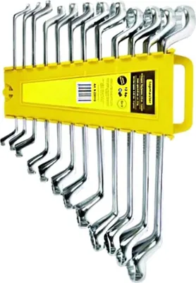 Obrázok produktu pre Sada obojstranných očkových kľúčov, ohnutých, 6 - 32mm, 12ks Topmaster