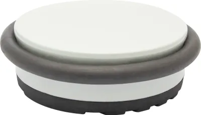 Image de Butoir de porte au sol WAGNER BIG DISK COLOR LIGHT GREY - Ø 100 x 30 mm, acier industriel revêtu gris, caoutchouc, 750 g - 15516801