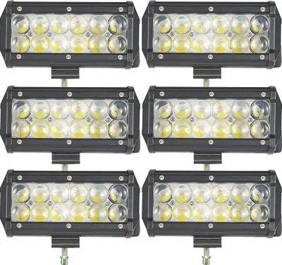 Produktbild von Greenmigo 6X 36W LED Zusatzscheinwerfer 12V 24V 3600LM Arbeitsscheinwerfer LED Scheinwerfer IP67 Wasserdicht Abstrahlwinkel 90 Grad Flutlichtstrahler