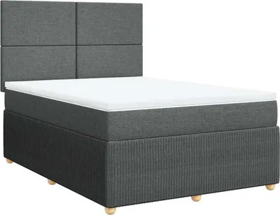 Produktbild von vidaXL Boxspringbett mit Matratze Dunkelgrau 140x200 cm Stoff