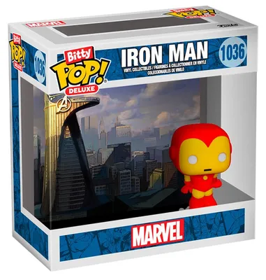 Productafbeelding van Iron Man Bitty POP! Deluxe vinylfiguren, display met Iron Man (AvengerTower), (12) stuks, 2,5 cm