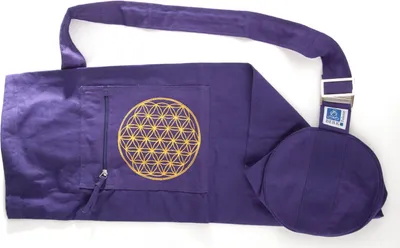 Immagine prodotto di Borsa da yoga - con fiore della vita viola