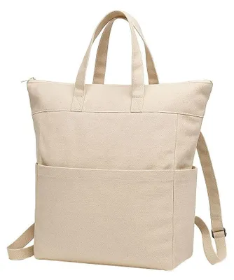 Produktbild von 2-in-1 Rucksack und Einkaufstasche aus Baumwolle