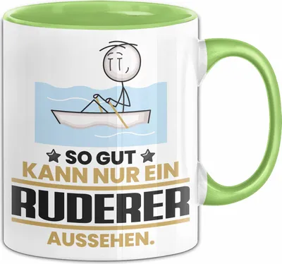 Produktbild von Ruderer Geschenk Tasse So Gut Kann Nur Ein Ruderer Aussehen Geschenkidee Kaffee-Becher (Grün)