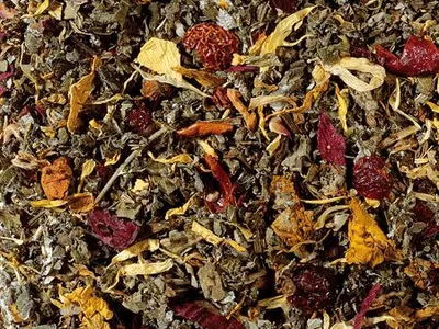 Produktbild von 1 kg  Kräuterteemischung Schlechtwettertee Anis-Note aromatisiert