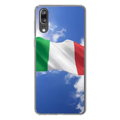 Produktbild von MuchoWow® Handyhülle Schutzhülle Hülle für Huawei P20 Die Flagge Italiens weht am Himmel Silikon Softcase Handy Hülle - Hardcover