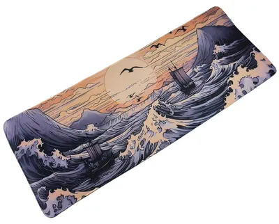Produktbild von lachineuse XXL-Mauspad – Die japanische Welle – 800 x 300 x 3 mm – Deko japanisc