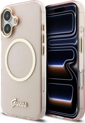 Immagine prodotto di Custodia Guess Iml Script Metal Magsafe per   iPhone 17 Rosa