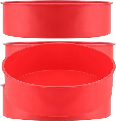 Productafbeelding van Siliconen bakvormen, ronde bakvormen van 15,5 cm voor taarten, antiaanbak siliconenringen voor cheesecakes en het bakken van meerlaagse taarten