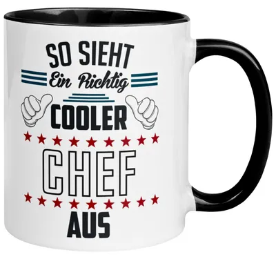 Produktbild von Tasse Chef – „So sieht ein richtig cooler Chef aus“ – Geschenk Bester Chef