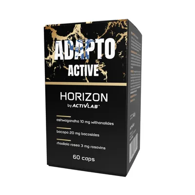Productafbeelding van Activlab ADAPTO ACTIVE, 60 capsules, met 143 mg Ashwagandha + 100 mg Rhodiola, Bacopa en plantenextracten, adaptogeen complex