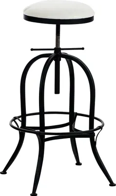 Image de Tabouret de bar CLP Radong, réglable en hauteur, noir