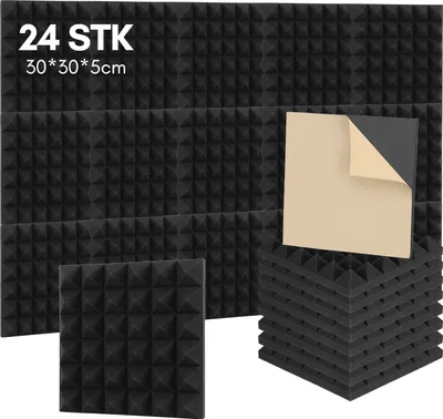 Produktbild von Akustický penový pyramídový panel 30 x 30 x 5 cm Izolačné materiály