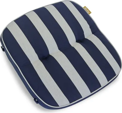 Produktbild von Herlag Hockerauflage Tilly 55x50x7cm Blockstreifen Blau-Gestreift Fleckschutz