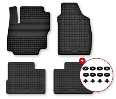 Productafbeelding van Rubberen automatten voor BMW iX3 G08 vanaf 2021 (SUV) – 4-delig, zwart, op maat – Wielganizator Semi-Universal