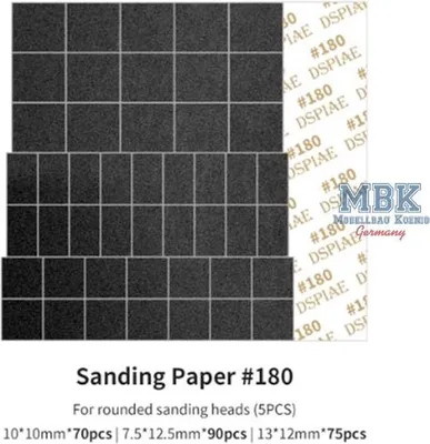 Produktbild von DSPIAE DSP-MSP-ES01 Sanding Paper f. Arc Reciproctg.Sanding Head #180