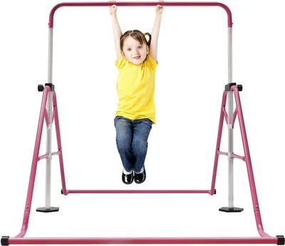 Imagen del producto de Barras de gimnasia para niños - Juguete plegable - Rosa - Para uso en interiores y exteriores