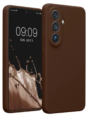 Produktbild von kwmobile Silikon Case für Samsung Galaxy S26 Hülle - Soft gummierte Handyhülle, Schutzhülle Cover in Chocolate