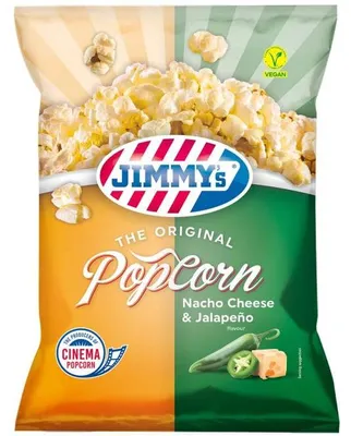 Produktbild von Jimmy's Popcorn Mexican Style Nacho Cheese & Jalapeño 90g