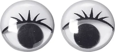 Produktbild von Wackelaugen 15 mm schwarz/weiß VE=10x8 Stück