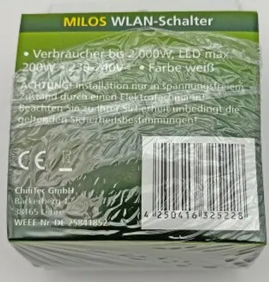 Obrázok produktu pre MILOS WiFi spínač Android + iOS aplikácia, kompatibilný s Alexa/Google