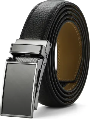 Obrázek produktu pro Nelbons Pánský opasek,Kožený automatický ráčnový opasek pro muže šaty 30mm 1 1/8",Velikost na míru